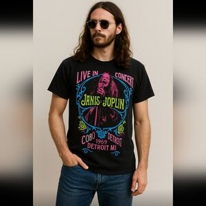 Janis Joplin Cobo Hall 1969 Vintage-Style Concert Tee shirt Size Small brand new